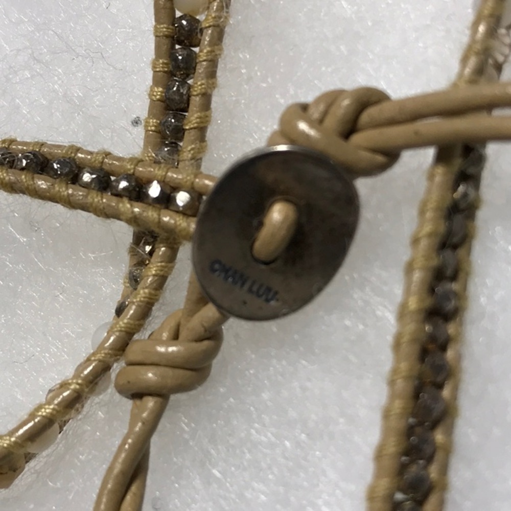 Chan Lou tan wrap bracelet, 35 inches - Picture 2 of 4
